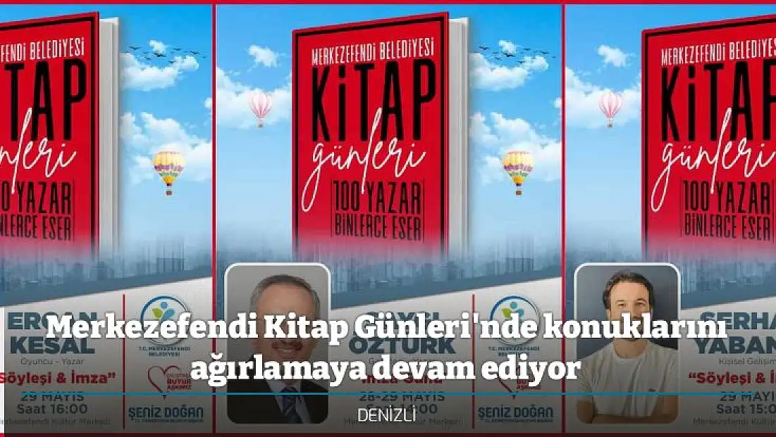 Merkezefendi Kitap Günleri'nde konuklarını ağırlamaya devam ediyor