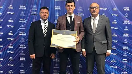 Burhaniye Mesleki Eğitim Merkezine teşekkür belgesi
