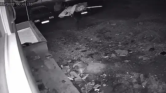Şemsiye hırsızları önce kameraya sonra polise yakalandı