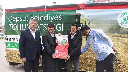 Tohumlar Kepsut Belediyesinden, hasat çiftçiden