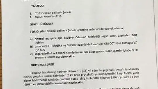 Türk Ocaklı üyelerinin göz sağlığı Dr. Ateş'e emanet
