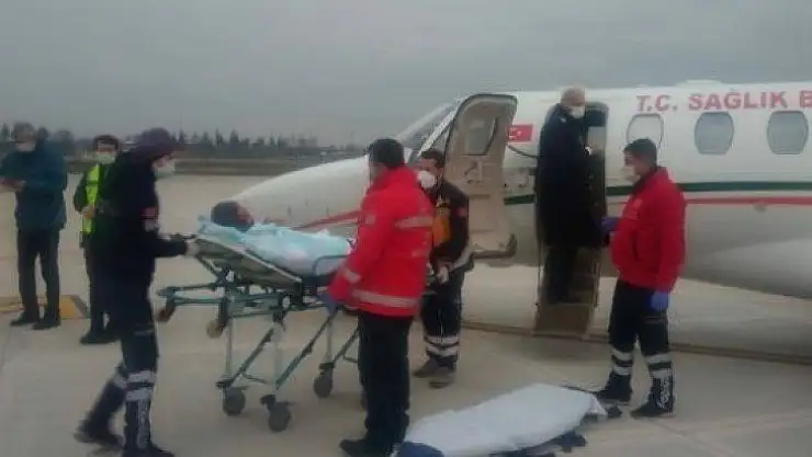 Uçak ambulans Malatya'ya hasta için kalktı